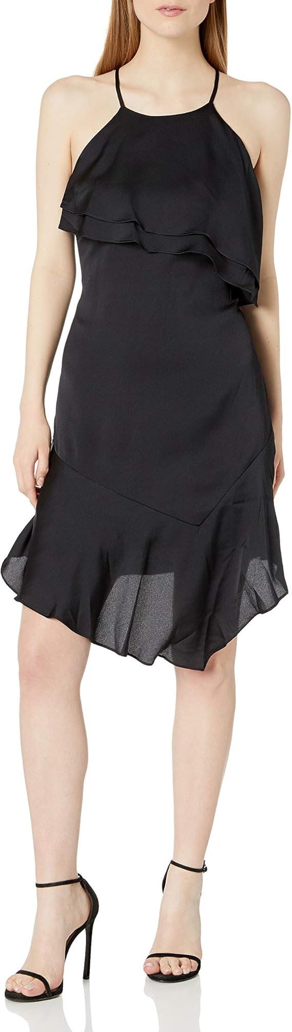Bebe Women S Satin Slip Dress With Ruffle Front At Amazon Women S Clothing Store Bebe Women S Satin Slip Dress With Ruffle Front At Amazon Women S Clothing Store