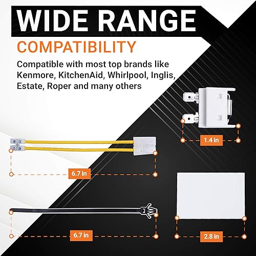 Miniatura 2 de BlueStars 8193762 - Juego de fusibles para lavavajillas Kenmore Whirlpool KitchenAid, sustituye a 8269213 AP3178588 PS774514 ER8193762 959376, con