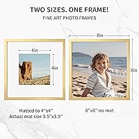 Vista 102 de Fun Memories Portarretratos de metal de 16 x 20 pulgadas con paspartú de 11 x 14 pulgadas, acabado de aluminio cepillado, parte delantera de vidrio