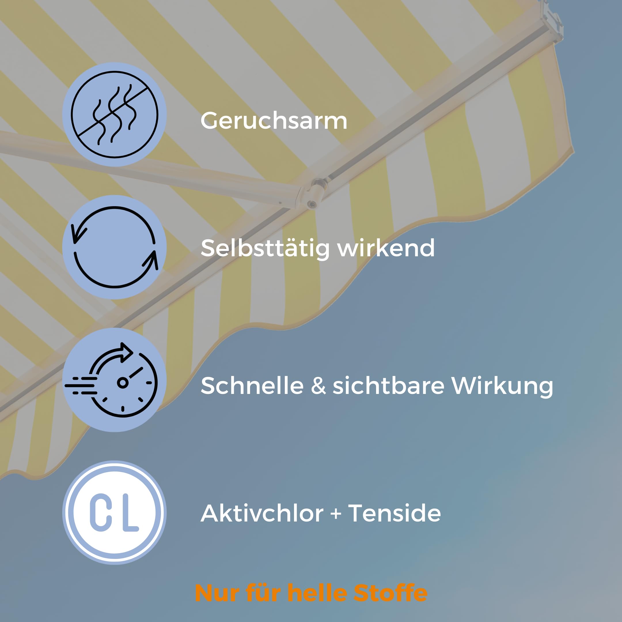 Generisch Schimmalgin Spezial Stockfleckenreiniger 1L Schimmelentferner Stoffe Outdoorstoffe Boot Markise Plane Vogelkot Moder Moos Textilien zahlreiche organische Verschmutzungen