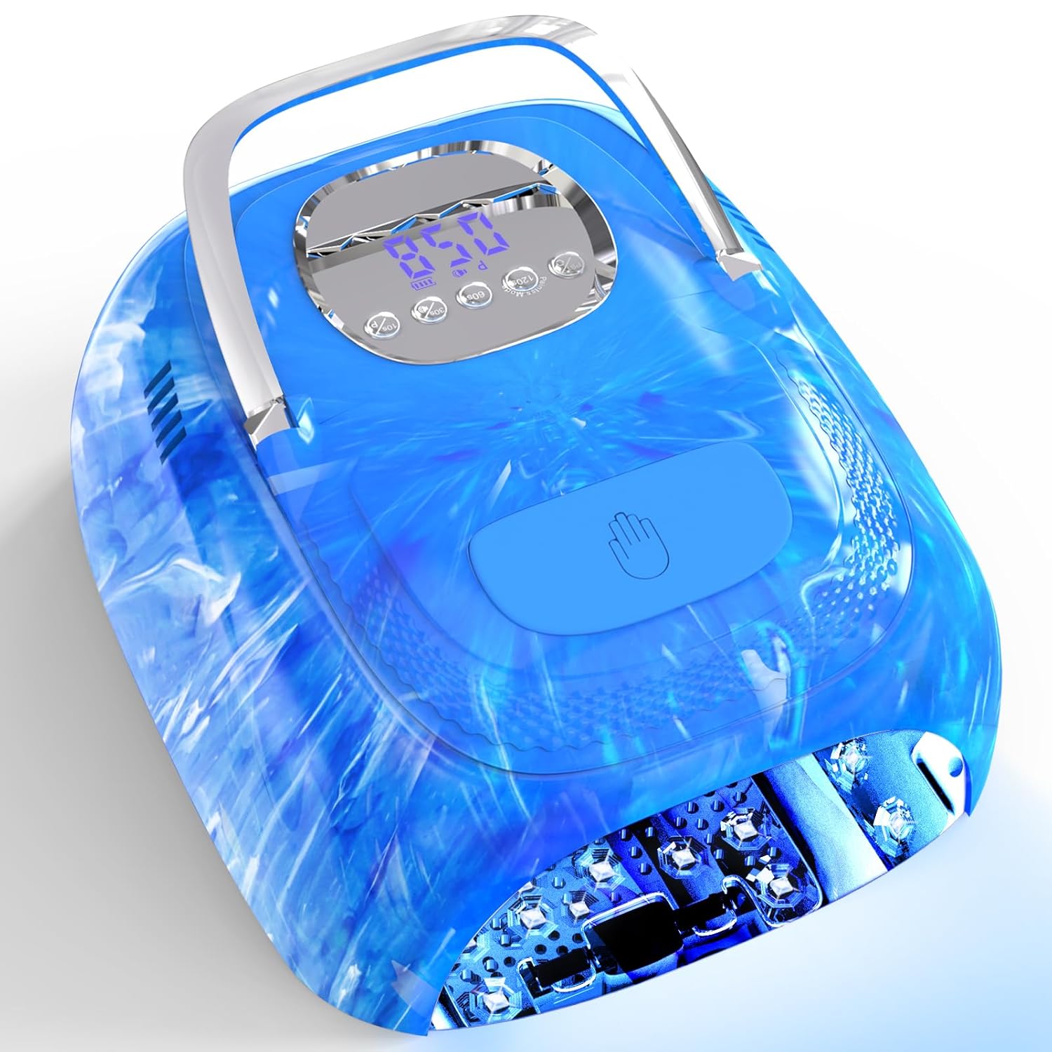 LimeGirl Lâmpada de unhas sem fio, secador de unhas LED UV potente de 72 W com contas e bateria substituíveis, luz UV para esmalte de gel, recarregável e portátil para salão e…