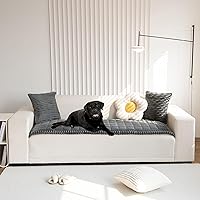 Vista 2 de Mivnue Pet Couch Cover, Couch Covers for Dogs, Washable Dog Sofa Covers Couch Protector, Fuzzy Non Slip Couch Slipcover Pet Friendly