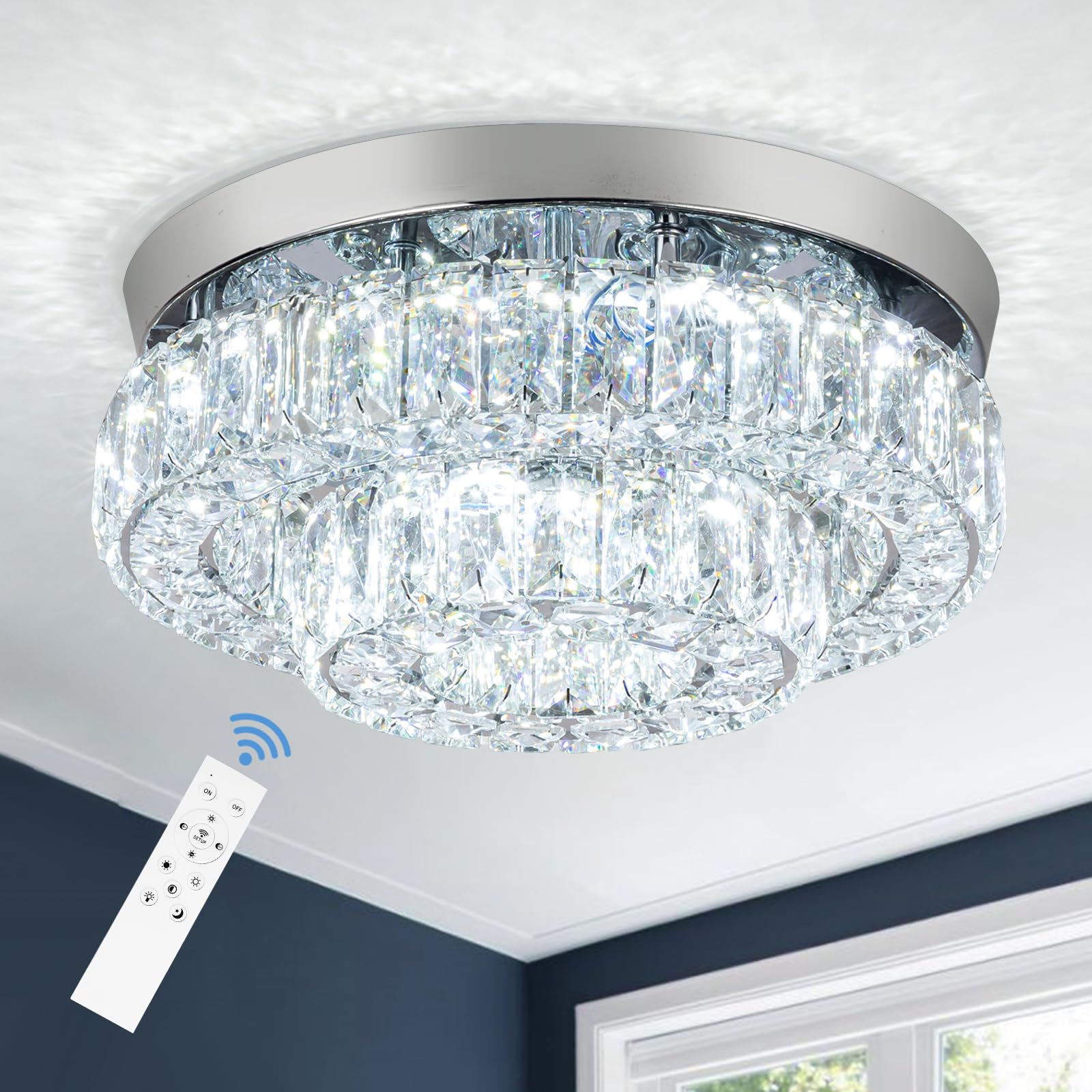 Photo 1 of HongnuoFc 11.8" LED Crystal Chandelier