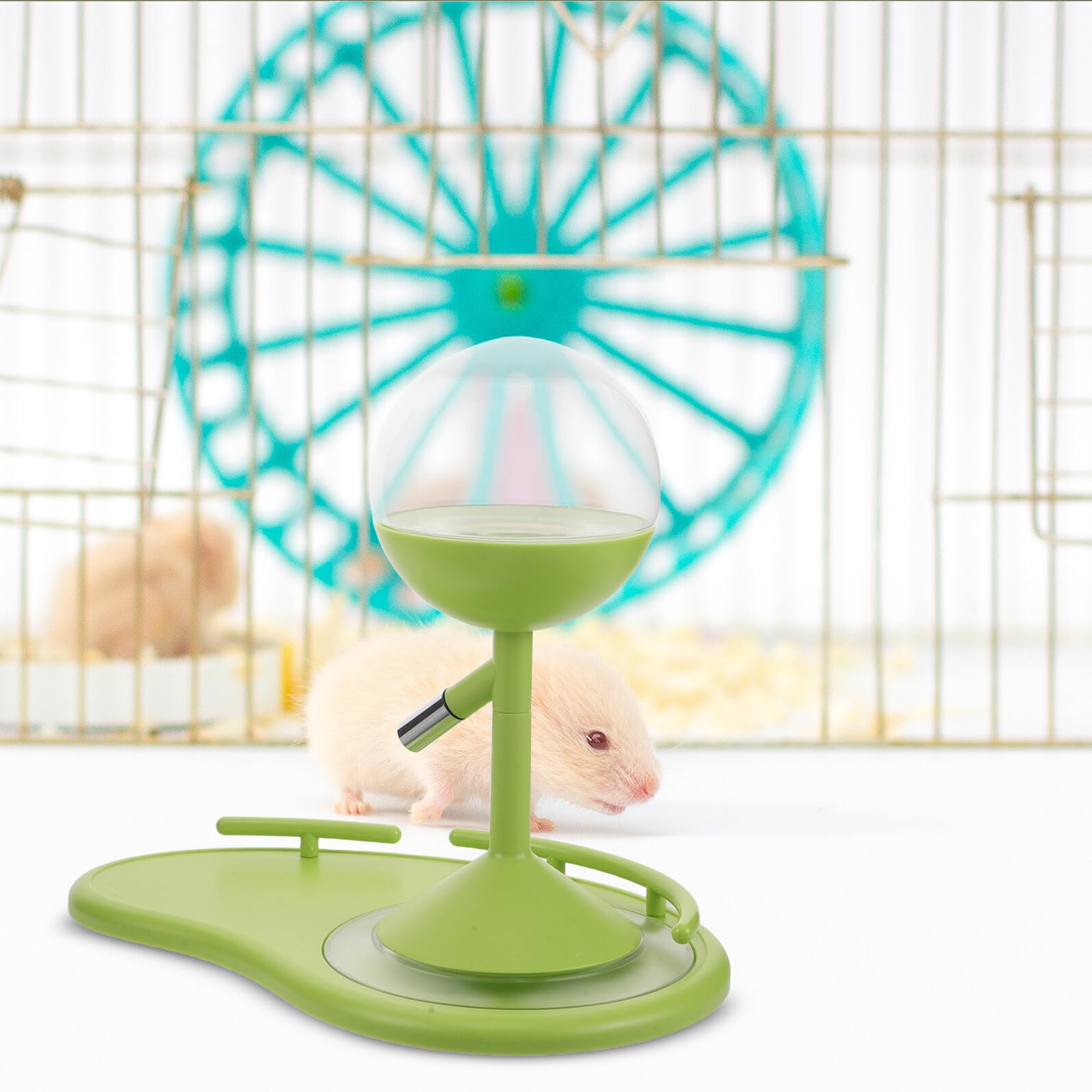 Kleine Auslaufsichere Trinkflasche für Haustiere mit Höhenverstellbarem Wasserspender Tropffreie Kleiner Wasserflasche für Hamster Kaninchen und Kleintiere Robuster Boden