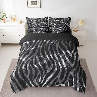 Jejeloiu Zebra Bedding Set Queen
