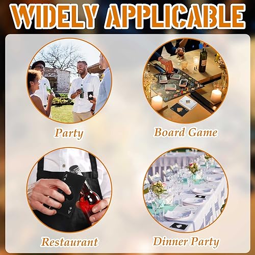 Miniatura 5 de Nuogo Abrebotellas de acero inoxidable, 100 unidades, para tarjetas de póquer, abrebotellas de metal a granel, abrebotellas de cerveza, padrinos de