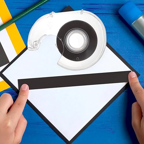 Miniatura 2 de Dispensador de cinta magnética flexible de 16.4 ft, tiras magnéticas con respaldo adhesivo, dispensador de cinta magnética para manualidades,