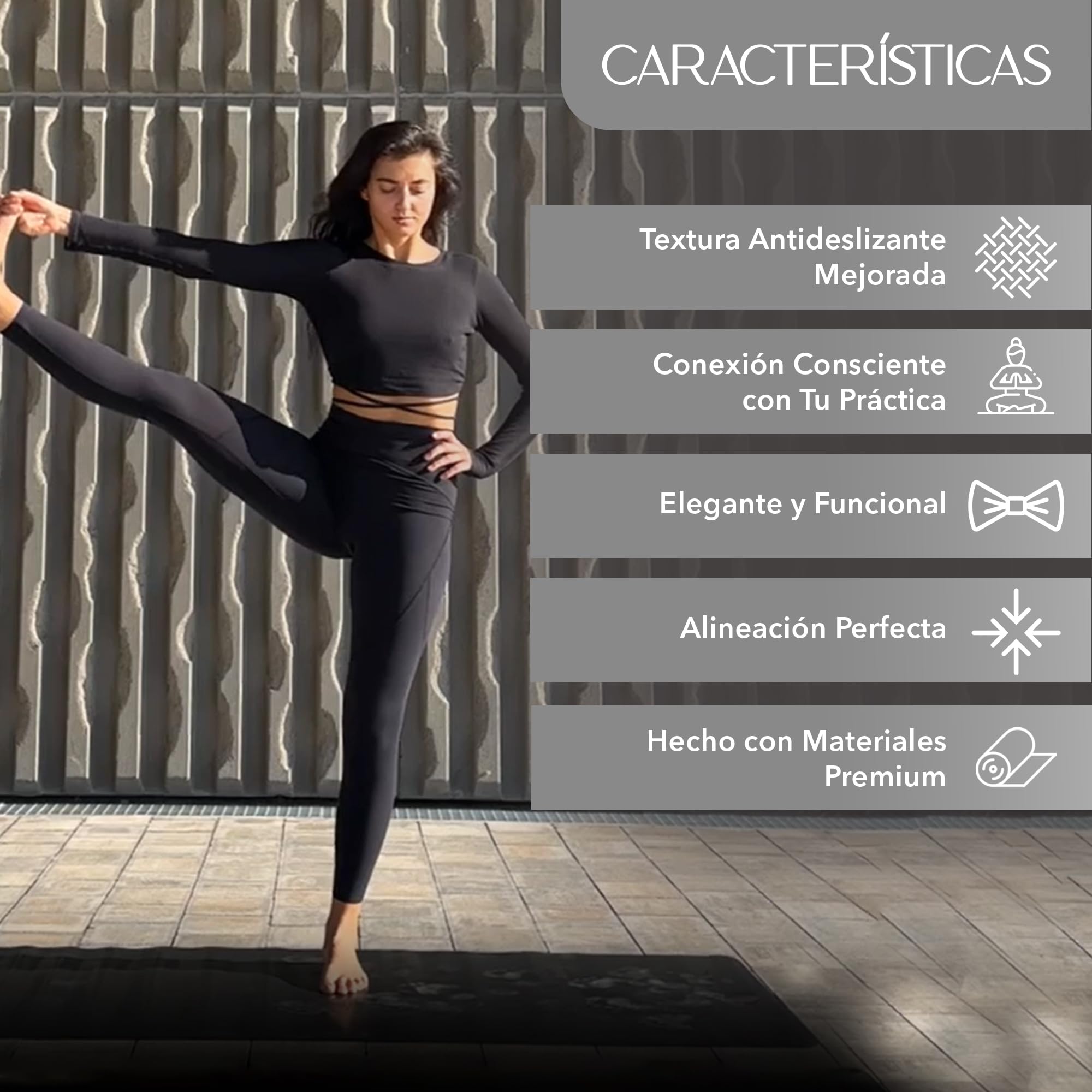 Esterilla ‘Mente Llena de Sueños’ – Yoga Mat Antideslizante Caucho Natural 4mm – Bolsa de Transporte Incluida
