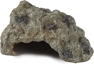 IBWell Realistic Resin Leopard Gecko Hide - Natural Rock Cave for Bearded Dragons, Ball Pythons, Snakes & Tortoises - Small Terrarium Decor