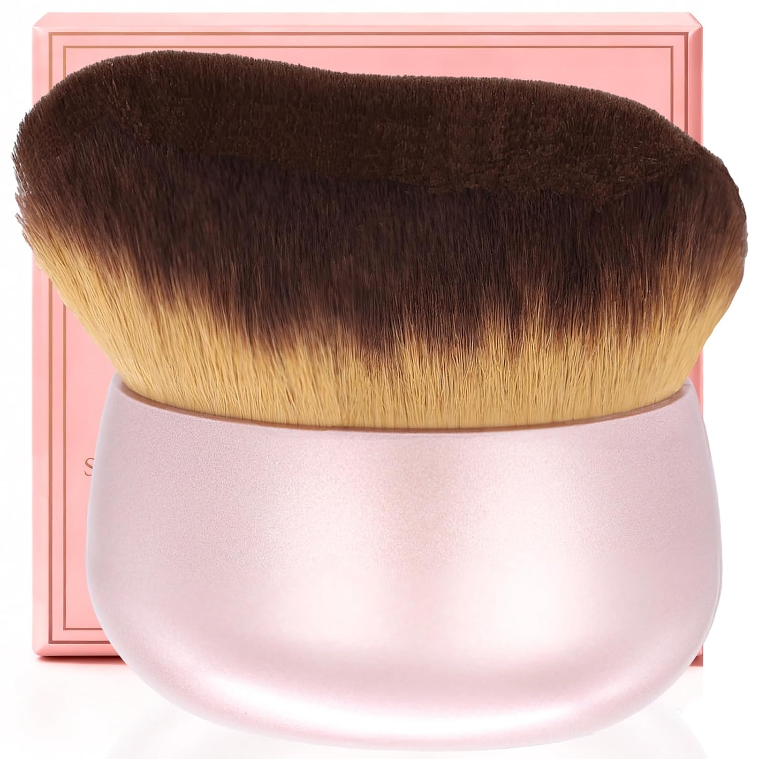 Extra Large Body Makeup Brush For Self Tanner, Leg Makeup &Bronzer Blend,75 mm Wide-headed Kabuki Brush Provides More Even