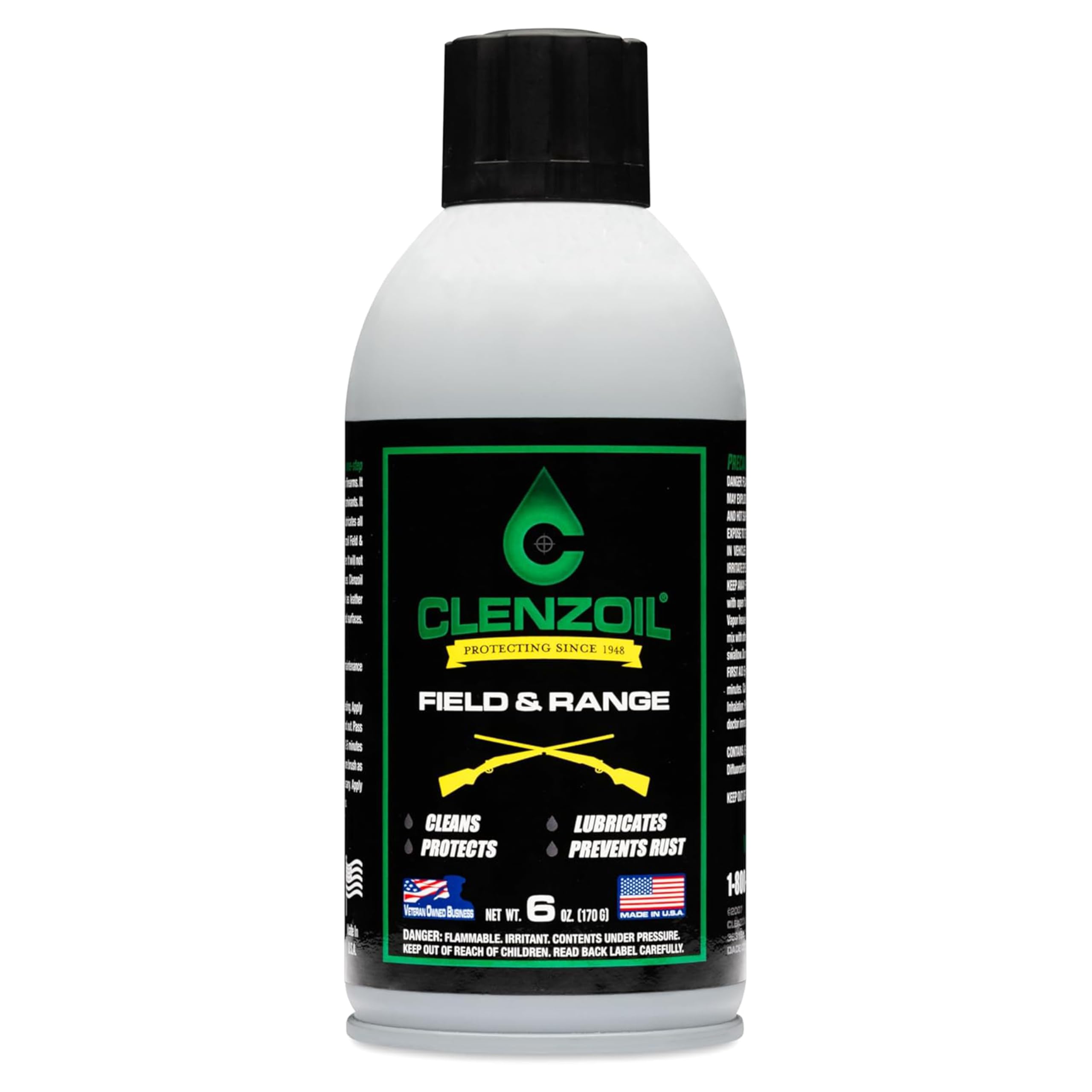 CLENZOIL Field & Range Aerosol - CLP Gun Lubricant - Premium Firearm Maintenance - Rust Preventative - 6 oz Aerosol Spray