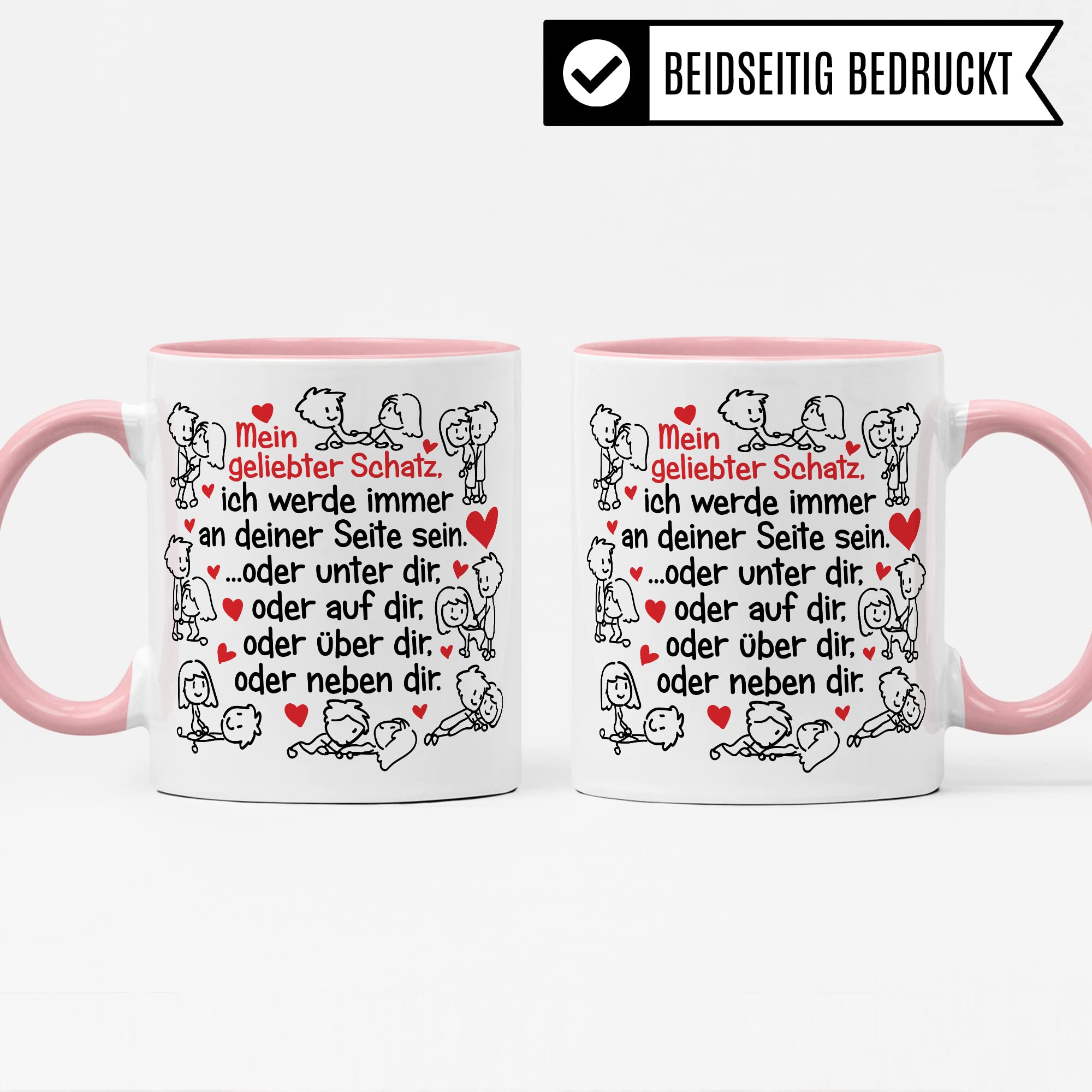 Tazza regalo per marito, con scritta in lingua tedesca Lieber Schatz ich werden immer an deiner Seite sein Idea regalo di moglie, tazza da caffè con scritta in lingua tedesca Lieber Schatz
