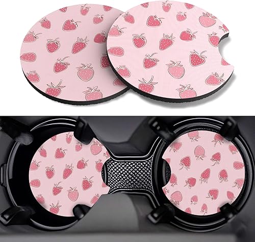 Miniatura 42 de Posavasos para automóvil, paquete de 2 posavasos para automóvil, 2.75 pulgadas, antideslizantes y absorbentes, para portavasos de automóvil,