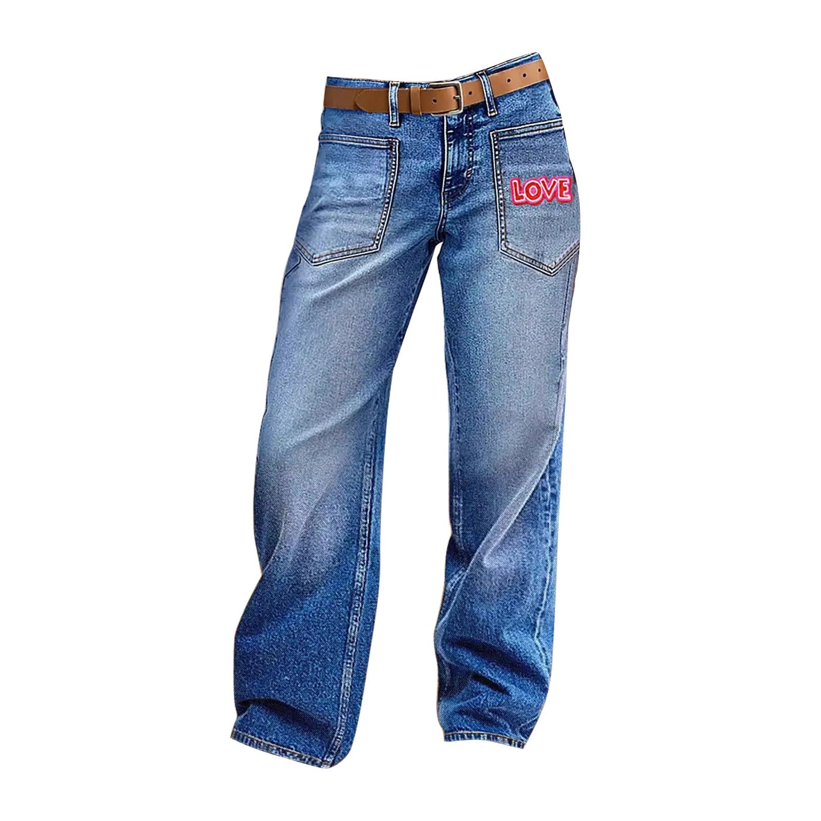 Jeans Donna Larghi Leggeri Jeans Baggy Gamba Larga Casual Pantaloni Denim Elasticizzati Larghi Leggeri Wide Leg Pantaloni Vita Alta Curvy Y2k Eleganti Pantalone Taglie Forti Comodi Push Up