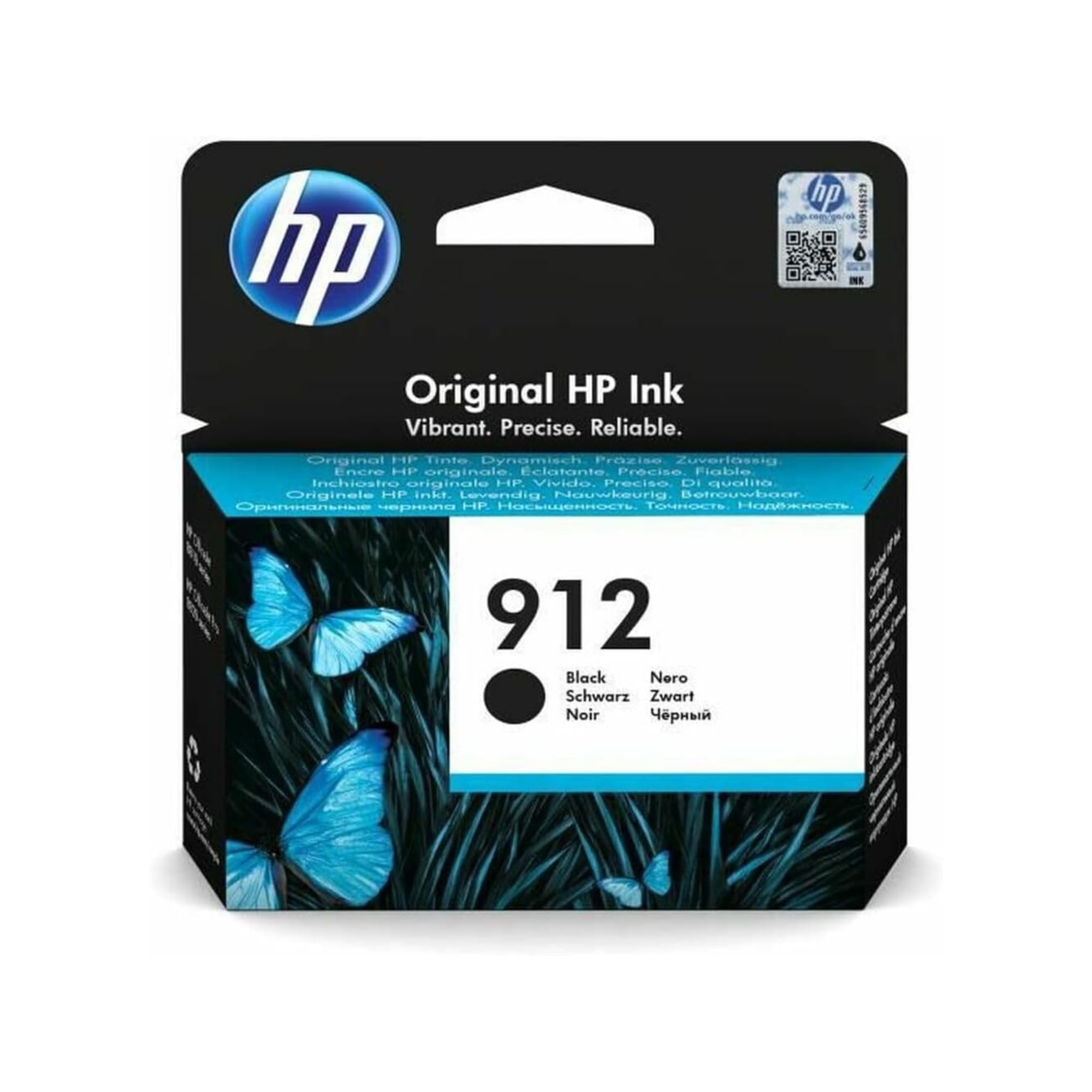 HP 912 3YL80AE, Negro, Cartucho de Tinta Original, compatible con impresoras de inyección de tinta HP OfficeJet Pro Series 8010; 8020