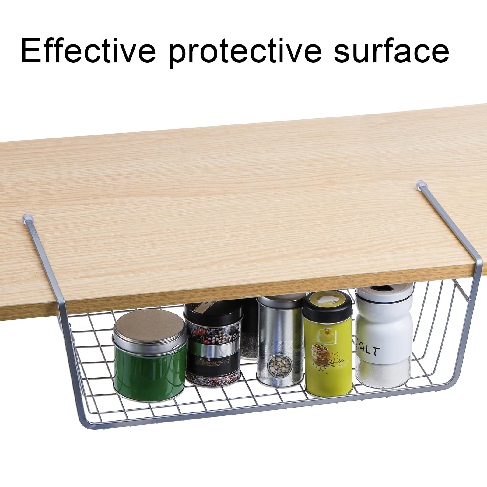 Jucoan 3 Stück Regalkörbe, 38 x 25,4 x 15 cm, zum Einschieben, Drahtkörbe, zum Aufhängen unter dem Schrank, Regal, Aufbewahrungskörbe für Küche, Speisekammer, Schrank, Bücherregal, groß