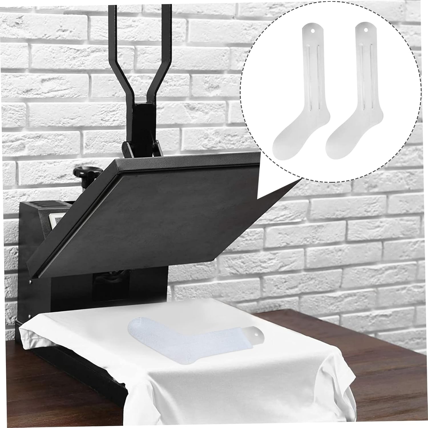 IWOWHERO 2pcs Heat Press Sock Board for Dye Sublimation Metal Sock Styling Board Transfer Accessories