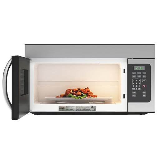 KoolMore 1.6 Cu. Ft. Over the Range Microwave Oven with Oven Lamp and 300CFM Recirculation Vent Hood Function, Auto Cook Menus, Reheat Function, 10 Power Levels, Timer, and Weight Defrost (KM-MOT-1SS)