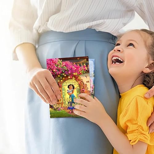 Miniatura 5 de 24 tarjetas de invitación para fiestas de cumpleaños y decoraciones temáticas de cumpleaños para mujeres niñas y adolescentes 4 x 6 pulgadas