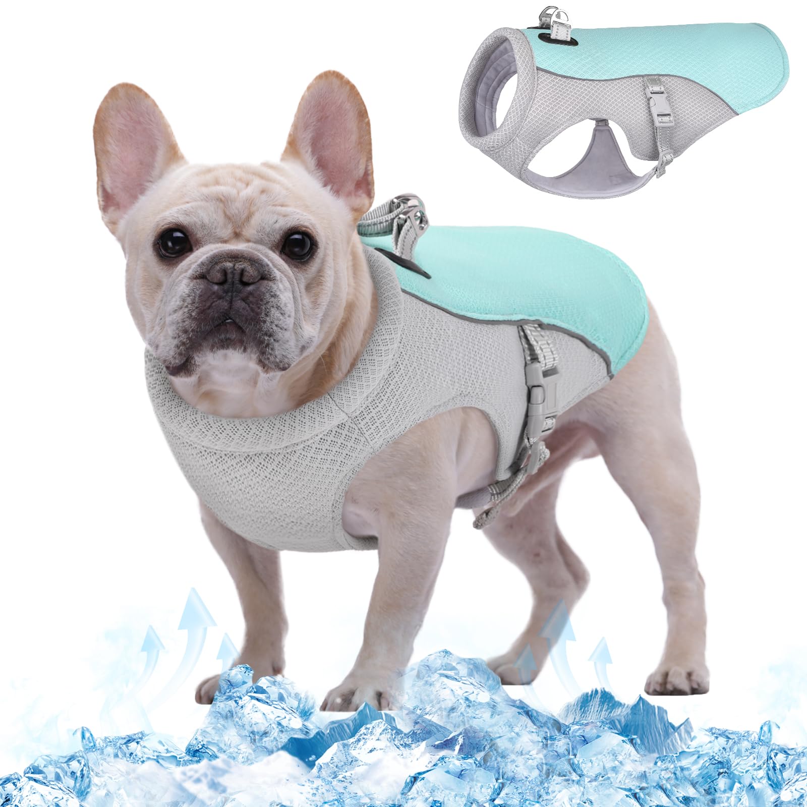 Kuoser Gilet Rinfrescante per Cani, Gilet di Raffreddamento Evaporativo per Cani, Giacca Traspirante di Raffreddamento per Animali Domestici, Ideale per Attività All'aperto durante l'Estate