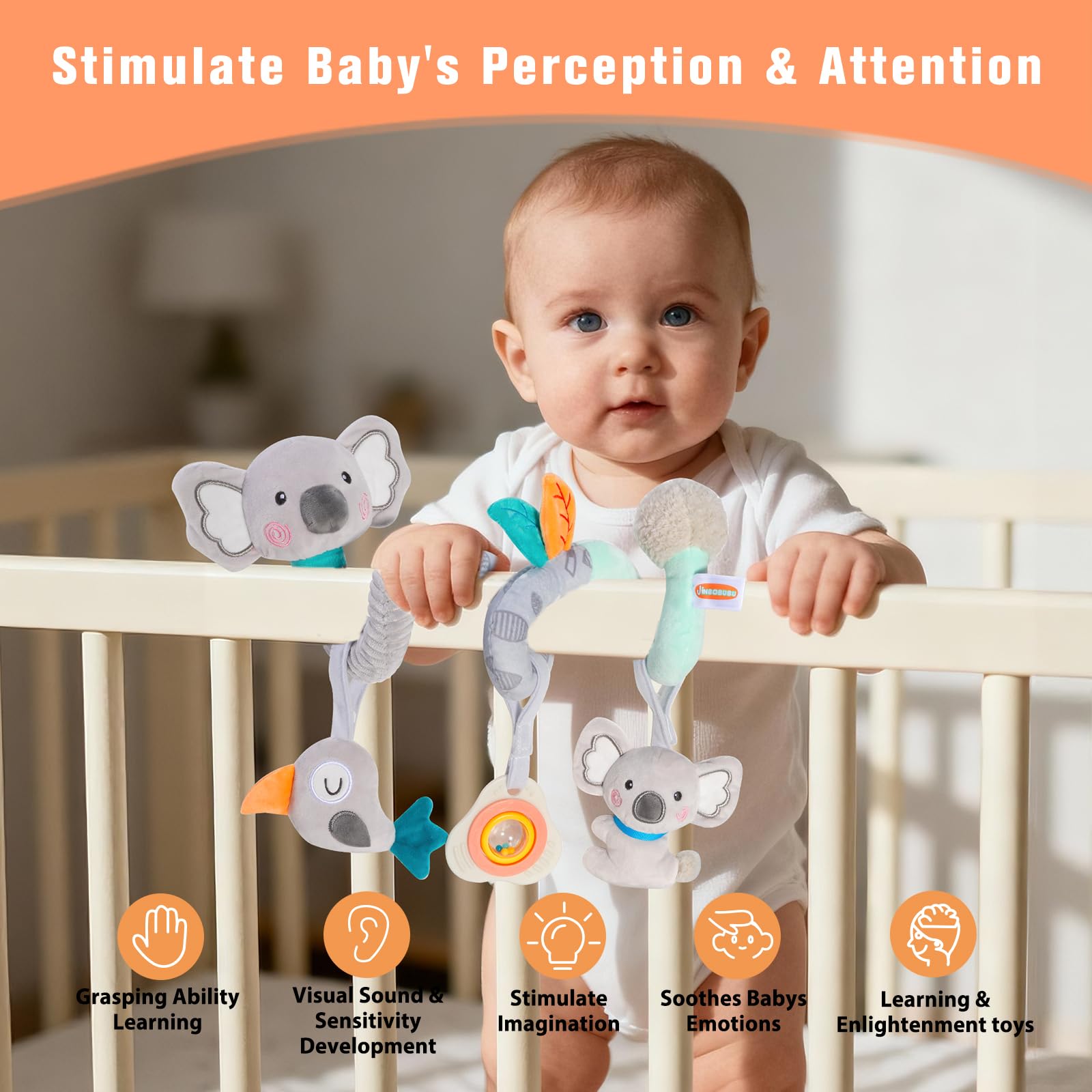 Juguetes para asiento de coche, juguetes para bebés de 0 a 3 meses de desarrollo, cochecito de bebé, juguetes para recién nacidos de 0 a 6 meses, juguete de asiento de coche para bebés de 0