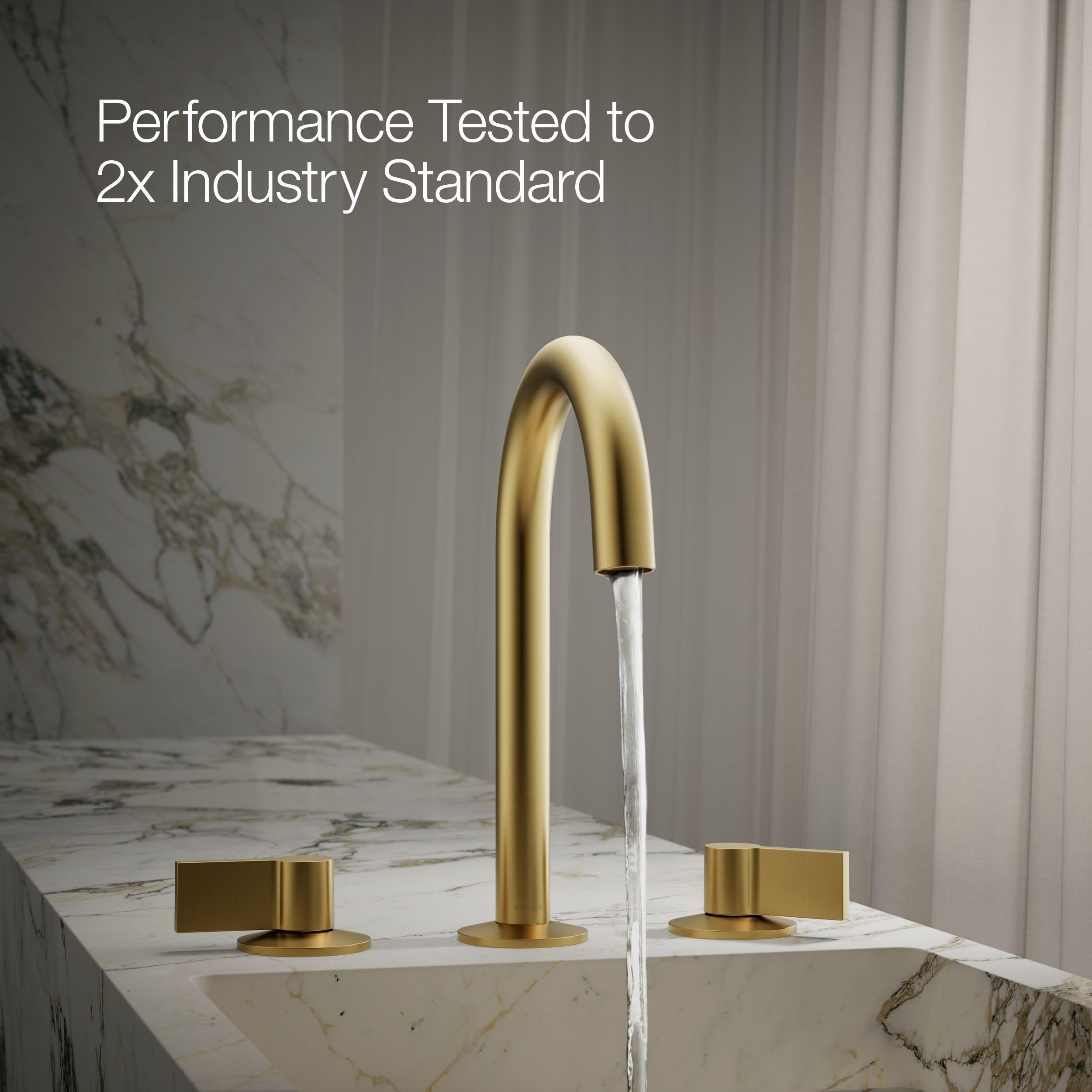Kohler 77967-2MB Componentes accesorios de fontanería, latón moderno cepillado vibrante