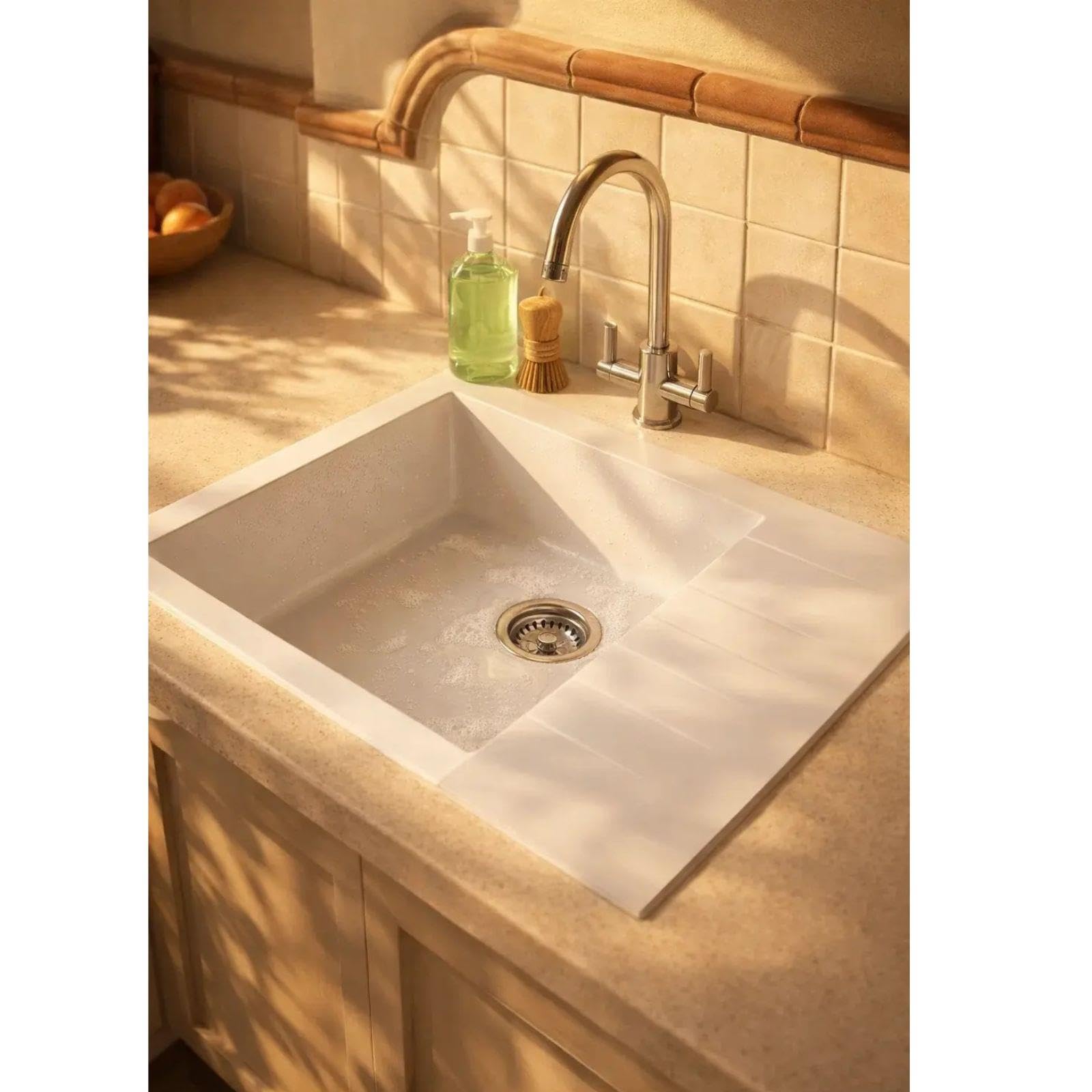 LD65WH Fregadero Blanco 1 Seno con Escurridor Composite BIO