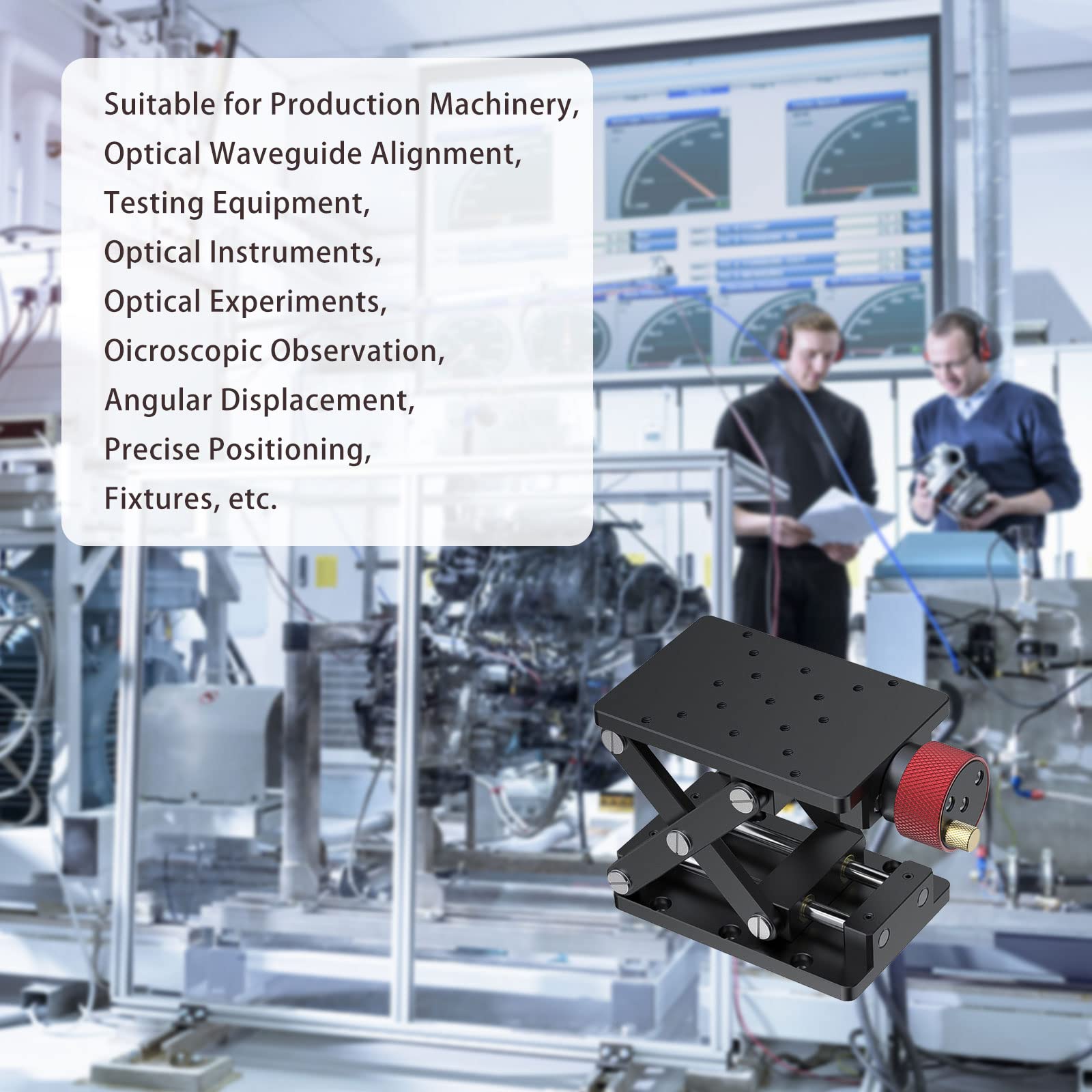 Piattaforma di sollevamento manuale, Piattaforma di sollevamento precisa dell'asse Z in lega di alluminio 55mm scorrevole ottica alta precisa dell'ascensore del laboratorio di controllo manuale Jack