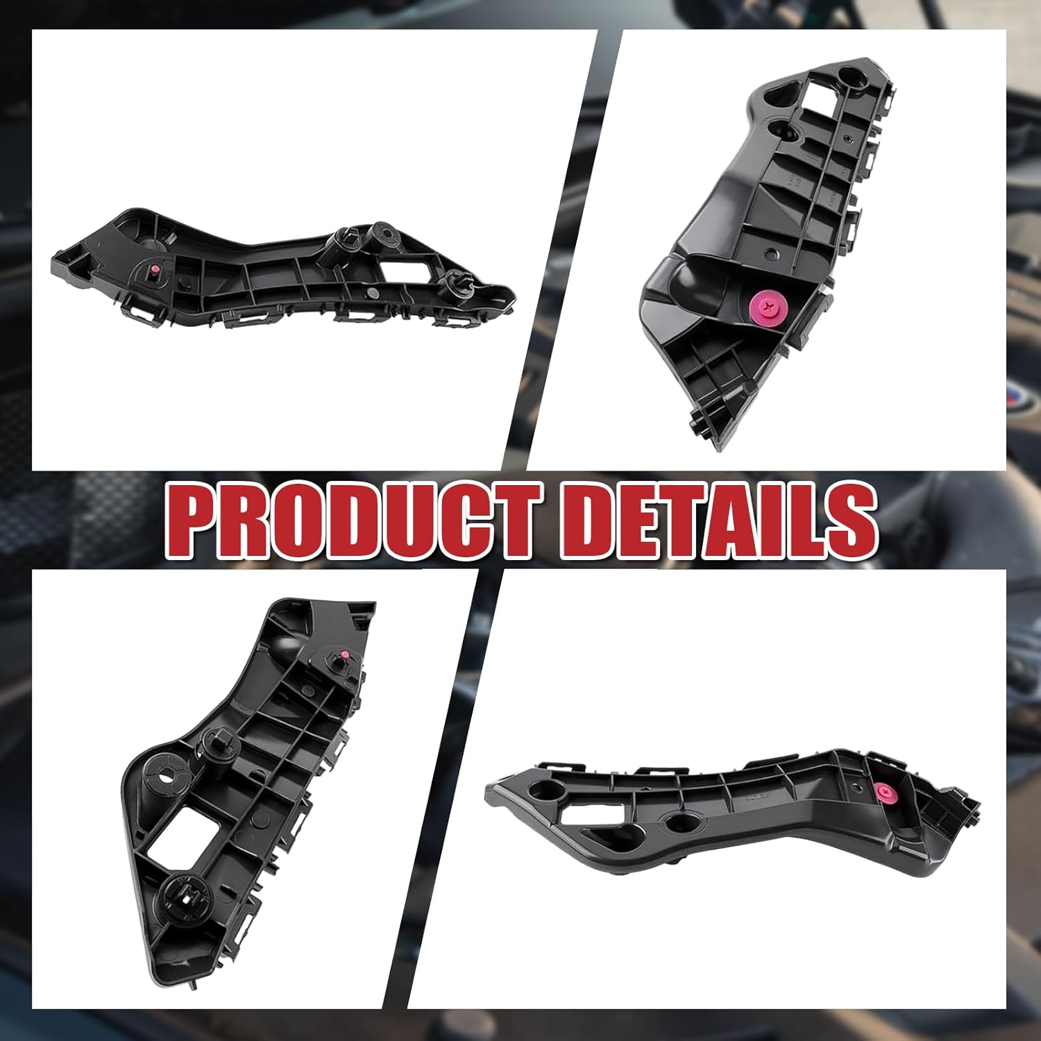 Front Bumper Bracket Retainer for Toyota RAV4 2013-2018, Replaces 52536-0R060, 52535-0R080