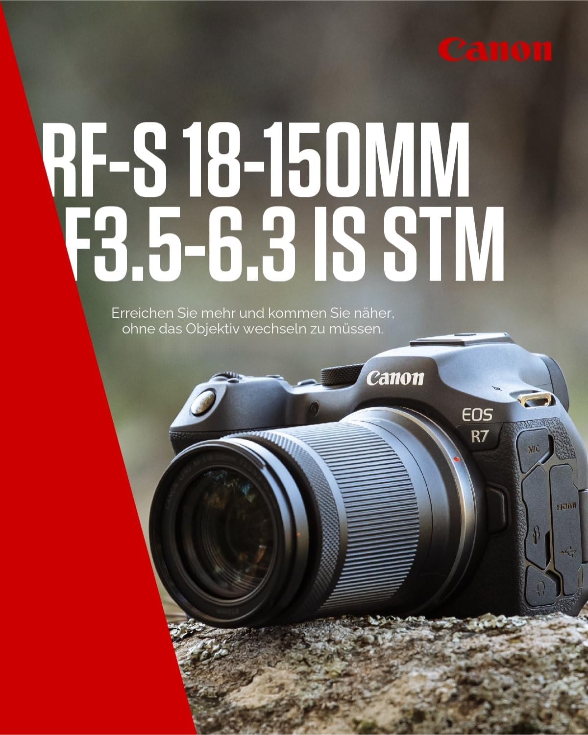 Canon RF-S Objektiv 18-150mm F3.5-6.3 IS STM – Zoomobjektiv mit 4,5-Stufen-Stabilisator für Reisen & Naturfotografie | Kompatibel mit EOS R System