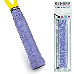 Get A Grip - Custom Tennis Racket Grip Tape - Anti-Slip/Quick-Drying Tennis Overgrips - Precut Badminton Racket Grip with Finishing Tape (Purple Haze, 1 Grip)