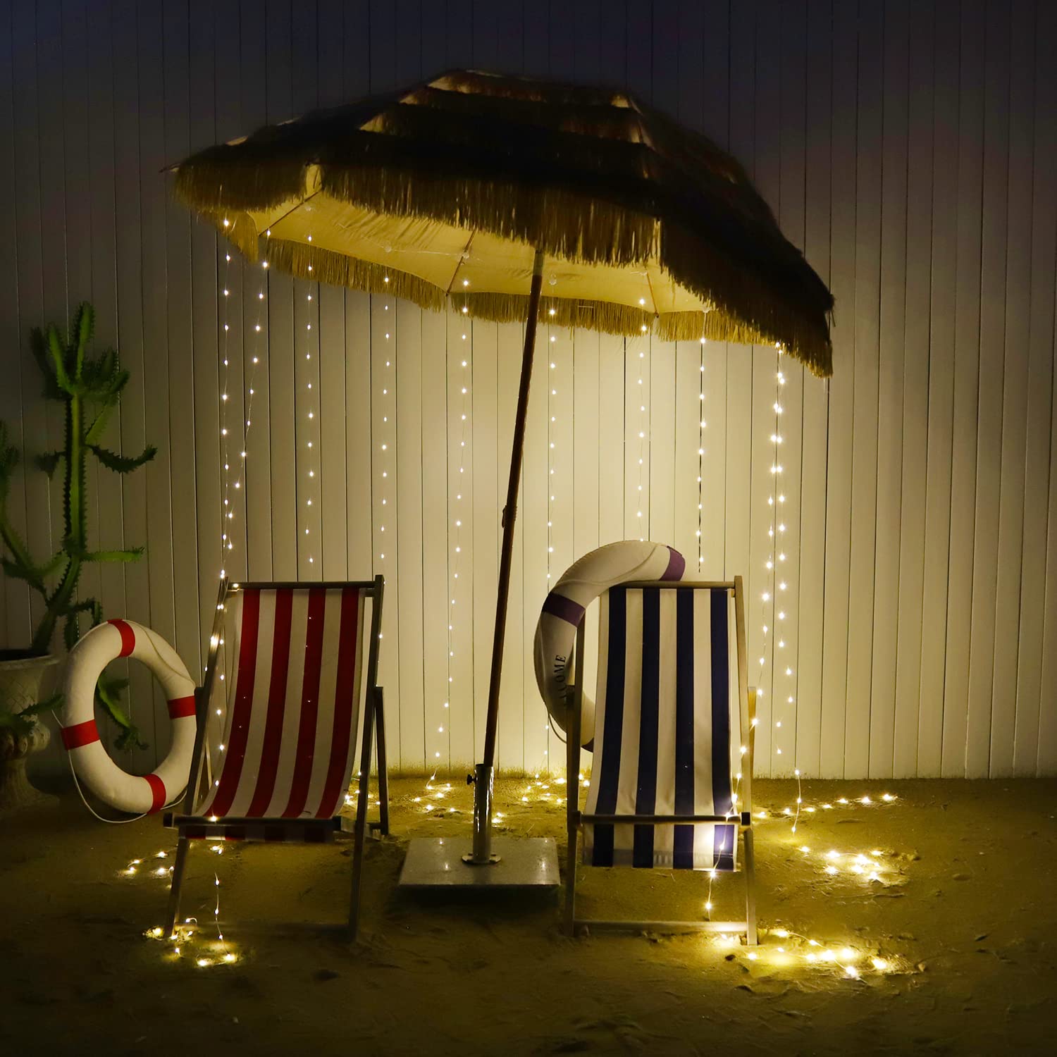 SUNNOW Cortina de Luces, 300 LED 300 * 300cm 8 Modos Cadena de Luces con Remoto,Alimentadas .por USB,Resistente al Agua,Guirnaldas Luminosas para Fiestas,Navidad,Bodas,Ventanas,Interior,Exterior.