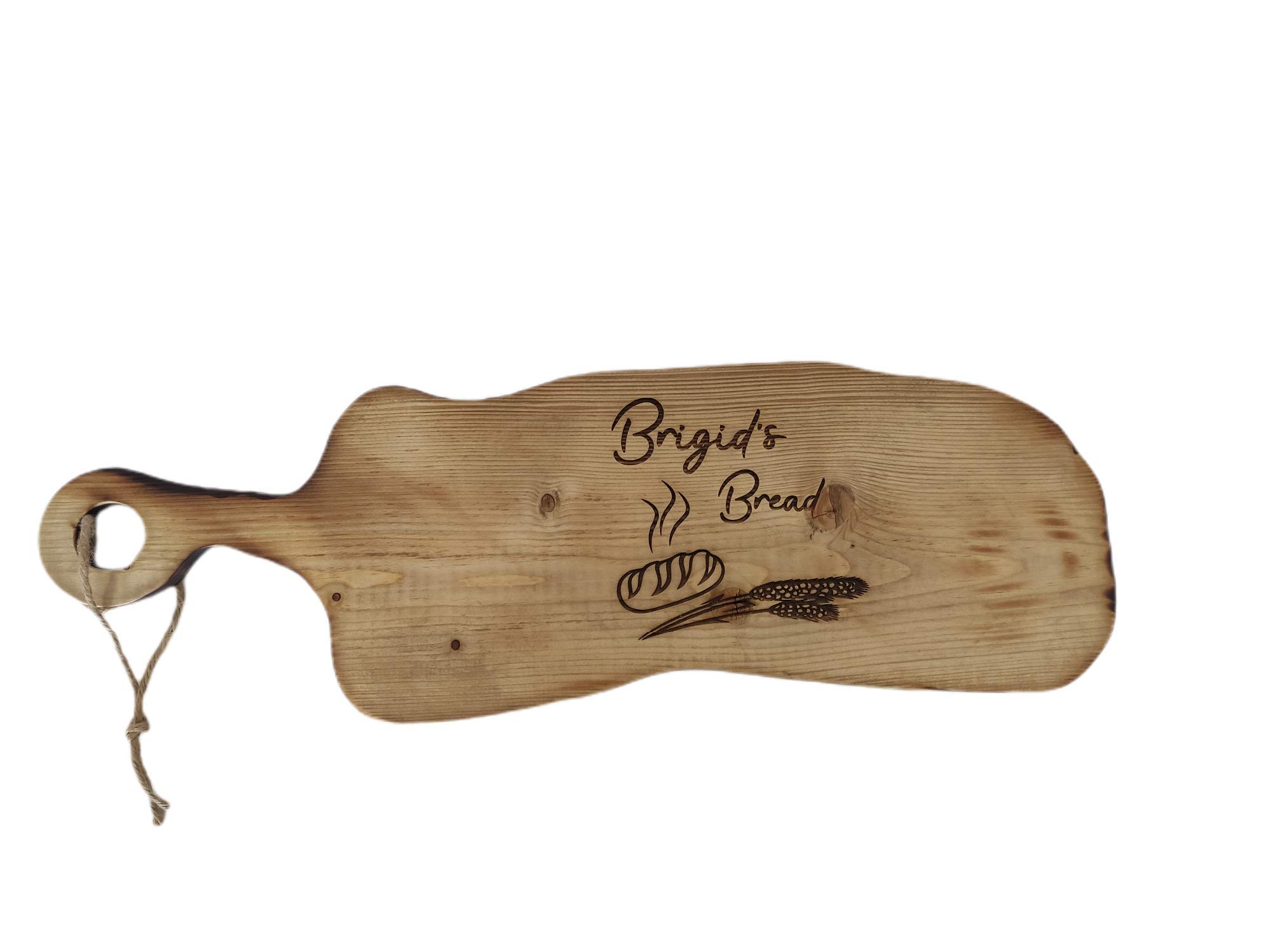 Tabla de cortar grande hecha a mano con grabados, madera maciza, servir o cortar, tabla de cortar de madera