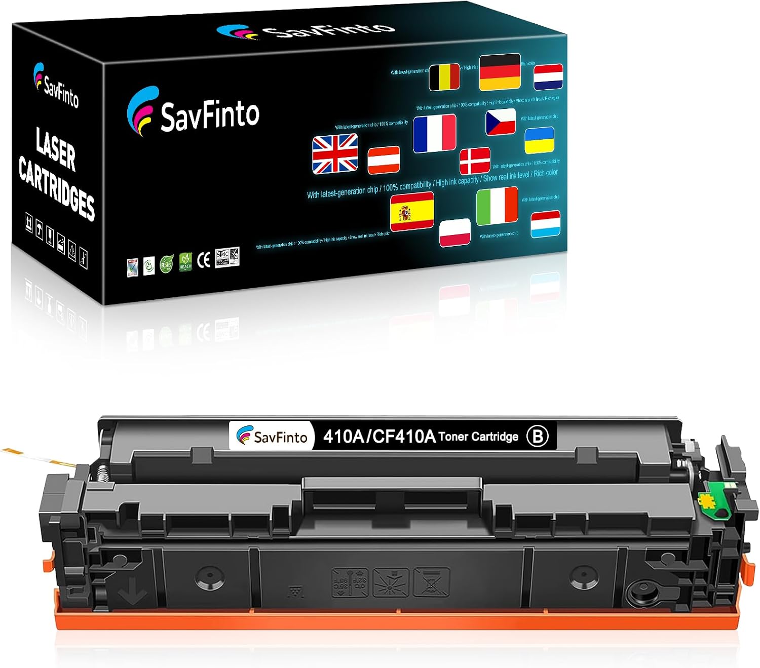410A Compatible with HP 410X CF410A CF410X Printer Cartridge for MFP m477fdw Toner for HP Color LaserJet Pro MFP M477fdw M477fdn M452nw M377dw M452dn M452dw M477dw M477nw 1 Black