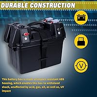 Vista 5 de BA 890, Caja de Batería para RV, Caja de Batería Inteligente para Motor de Pesca por Curricán, Centro de Energía con Conector Rápido de Batería