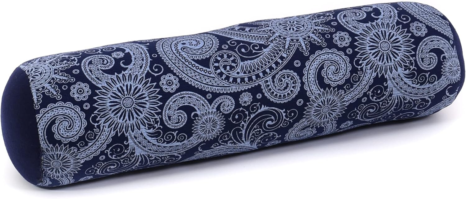 Leewadee Small Yoga Bolster – Shape-Retaining Cervical Neck Roll, Tube Pillow for Comfortable Reading, Kapok Filling, 22 x 6 x 6 inches