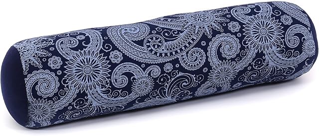 Leewadee Large Yoga Bolster Shape-Retaining Tube Cushion for Meditation, Bolster for Stretching, Made of Eco-Friendly Kapok, 55 x 15 x 15 cm