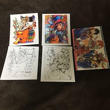 Amazon.co.jp: なつめさんち＊ポストカードと塗り絵イラスト&お手本