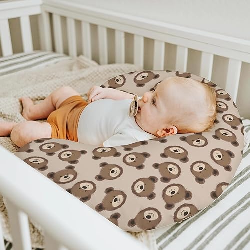 Miniatura 5 de Fundas de almohada neutras de lactancia con diseño de osos bohemios para niños y niñas, lindas fundas de almohada de lactancia para almohadas de