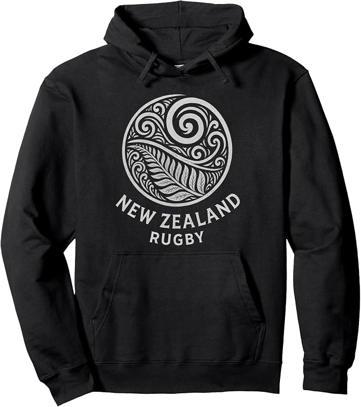 New Zealand Rugby Maori Silver Fern Pullover Hoodie