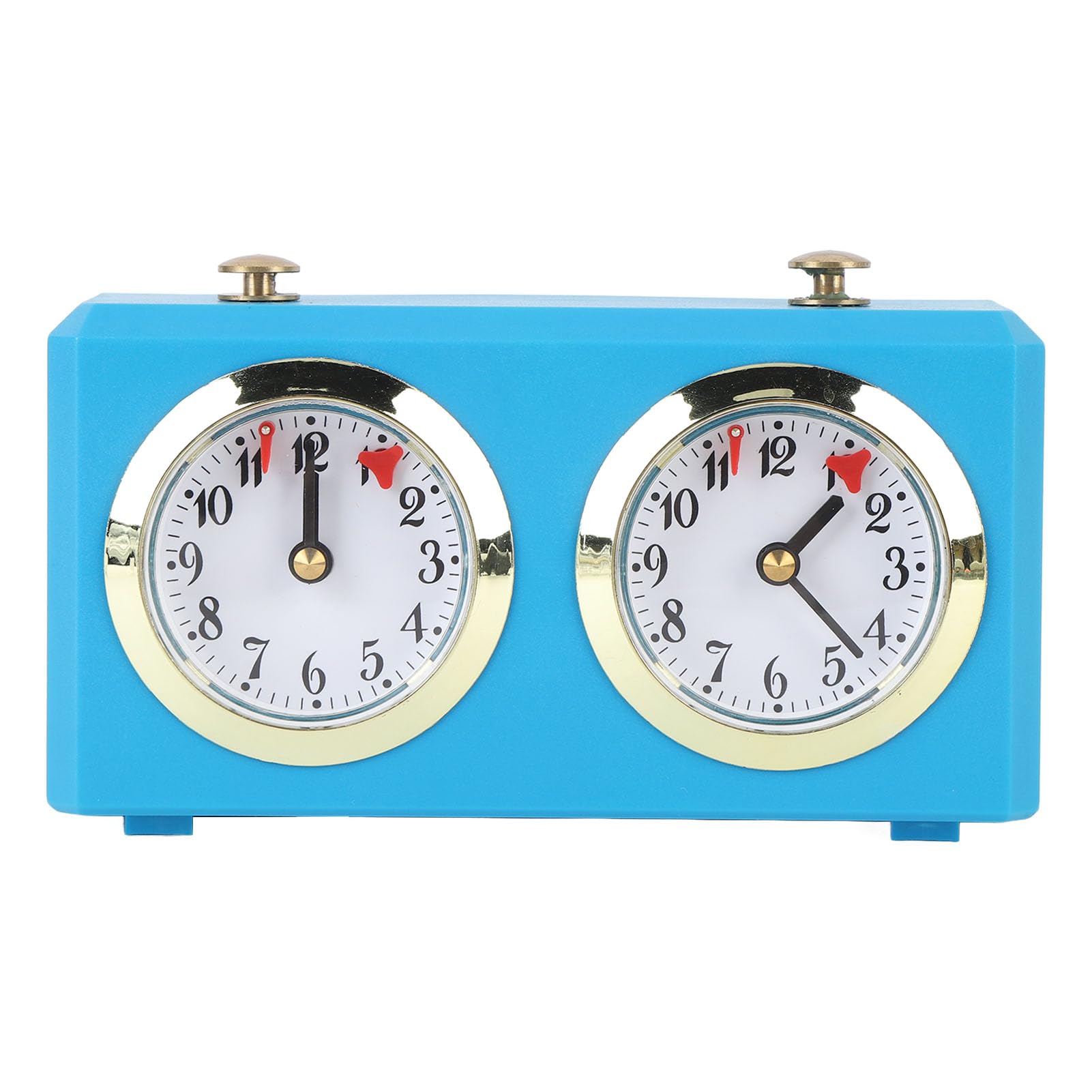 Orologio meccanico a forma di scacchi, vintage, analogico, con grandi quadranti, meccanismo a carica per competizioni Weiqi (azzurro)