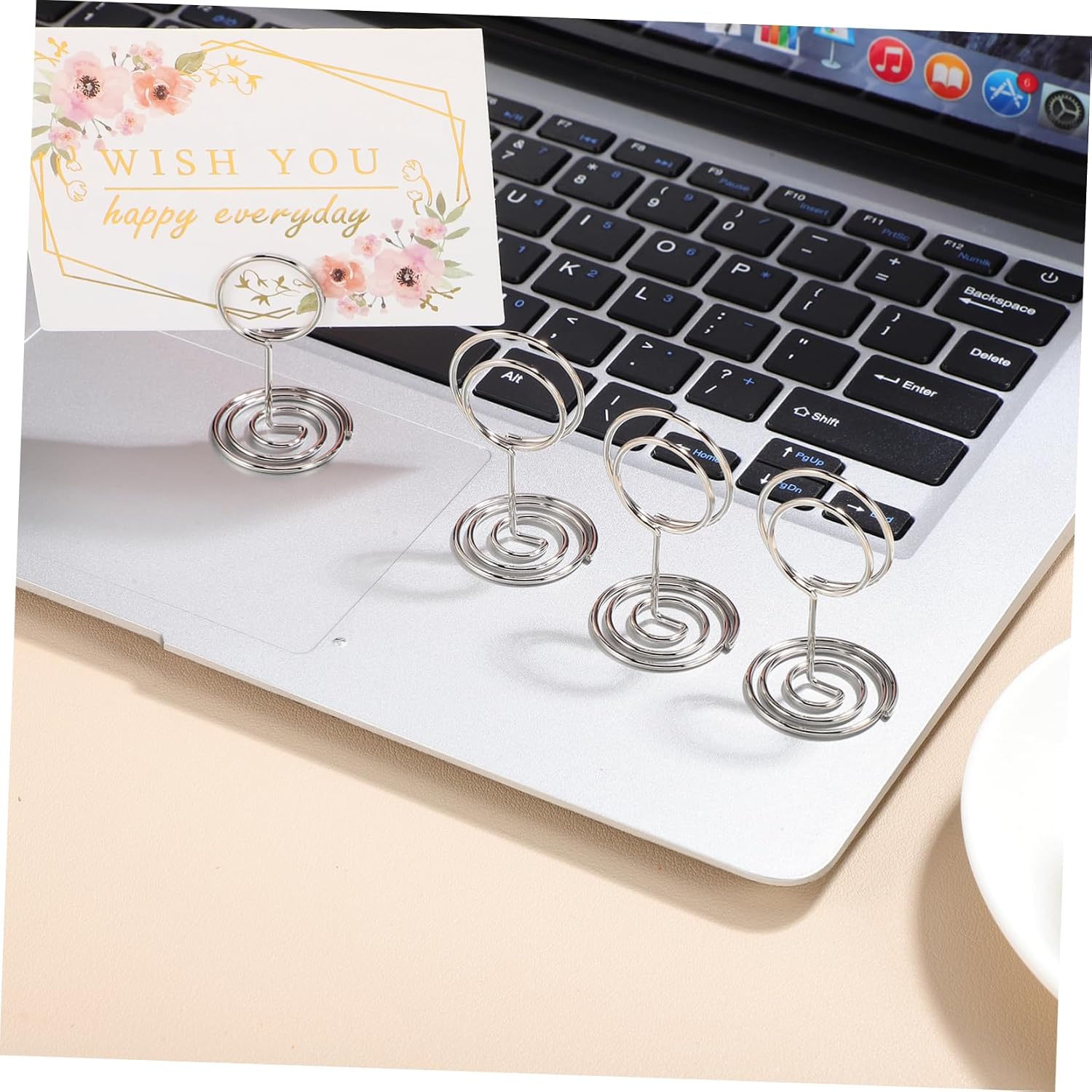 KICHOUSE 50pcs Card Placement Clip Clips Memo Stand Photo Holders for Greeting Card Holders Display