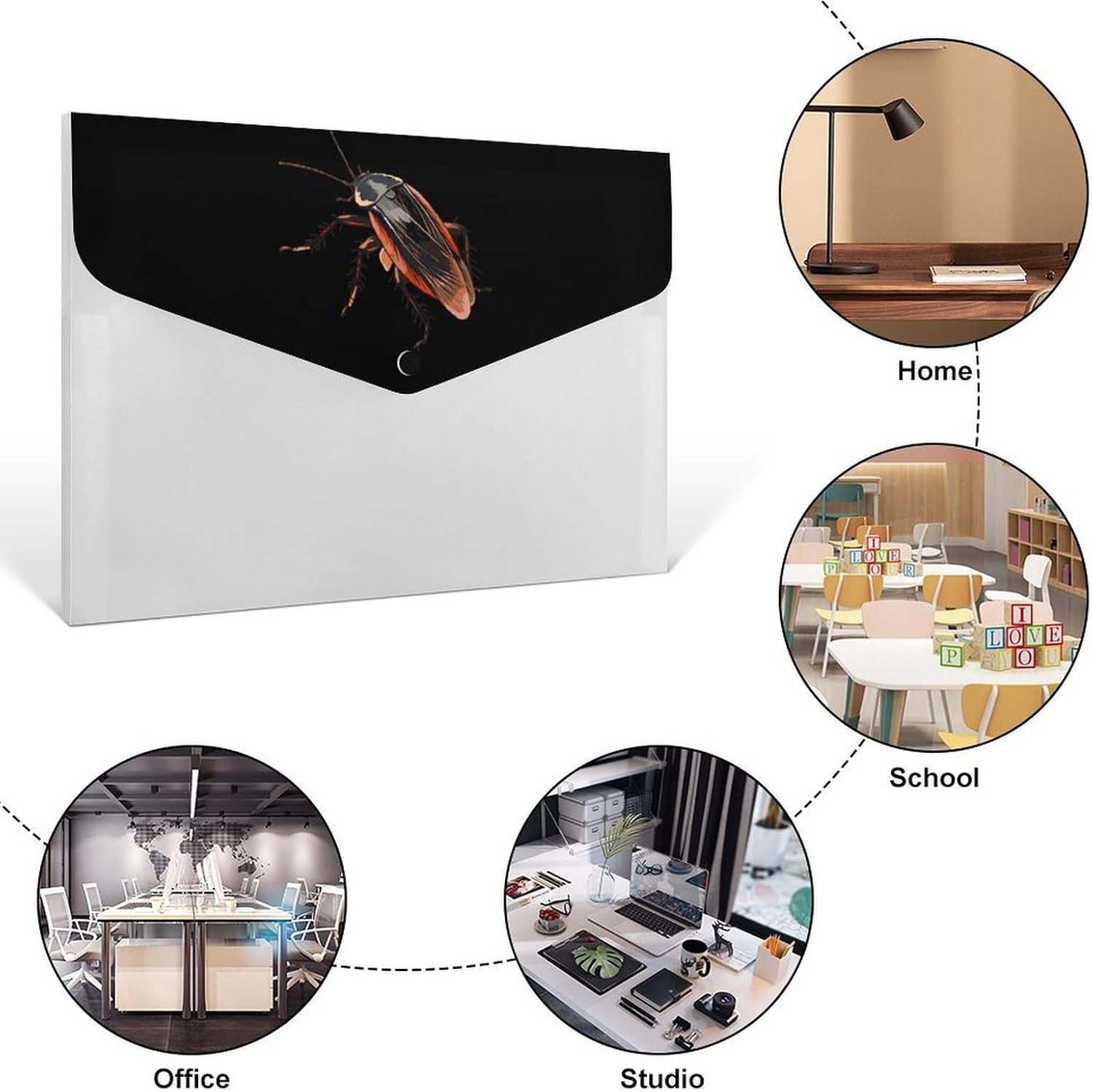 Cockroach Anime File Folders Expanding Folder Holder Envelopes Office Home Supplies image 3