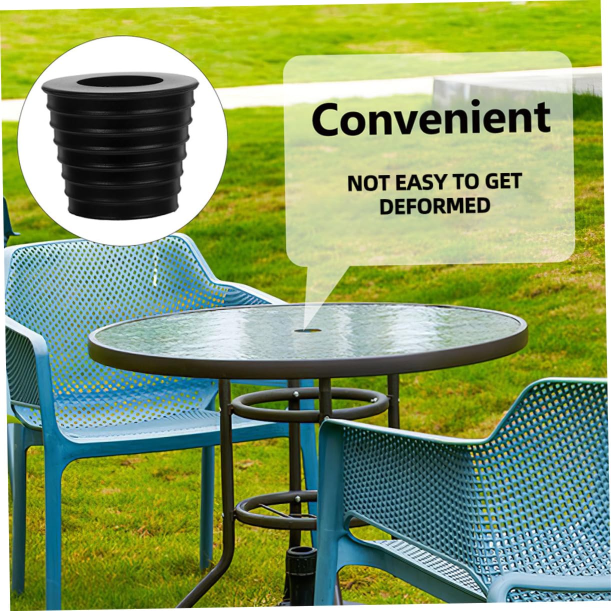 YARNOW Lot de 10 Pieds De Parasol À roulettes Pièces De Rechange pour Parasol De Terrasse Accessoires Stabilisant Et Résistant Vent