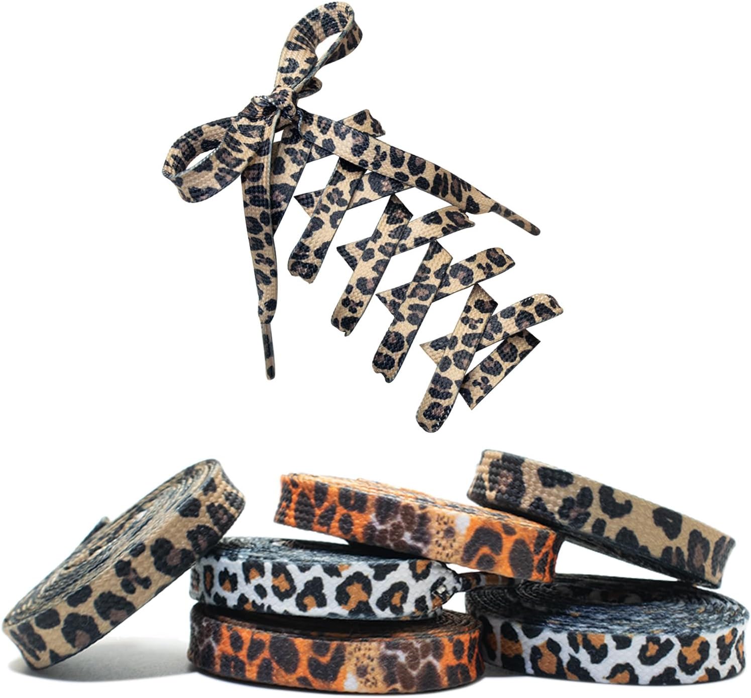 Leopard Print Shoelaces, Pattern Shoe Laces, Animal Print Camouflage Shoestring,Classic casual shoelaces