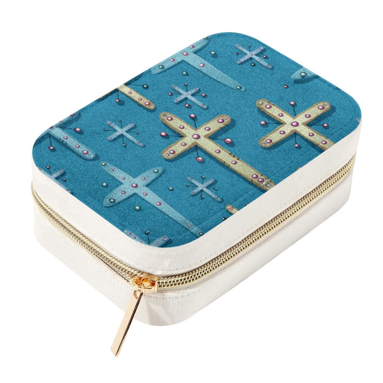 Organisateur de bijoux en velours cadeau idéal avec motif croix de Pâques