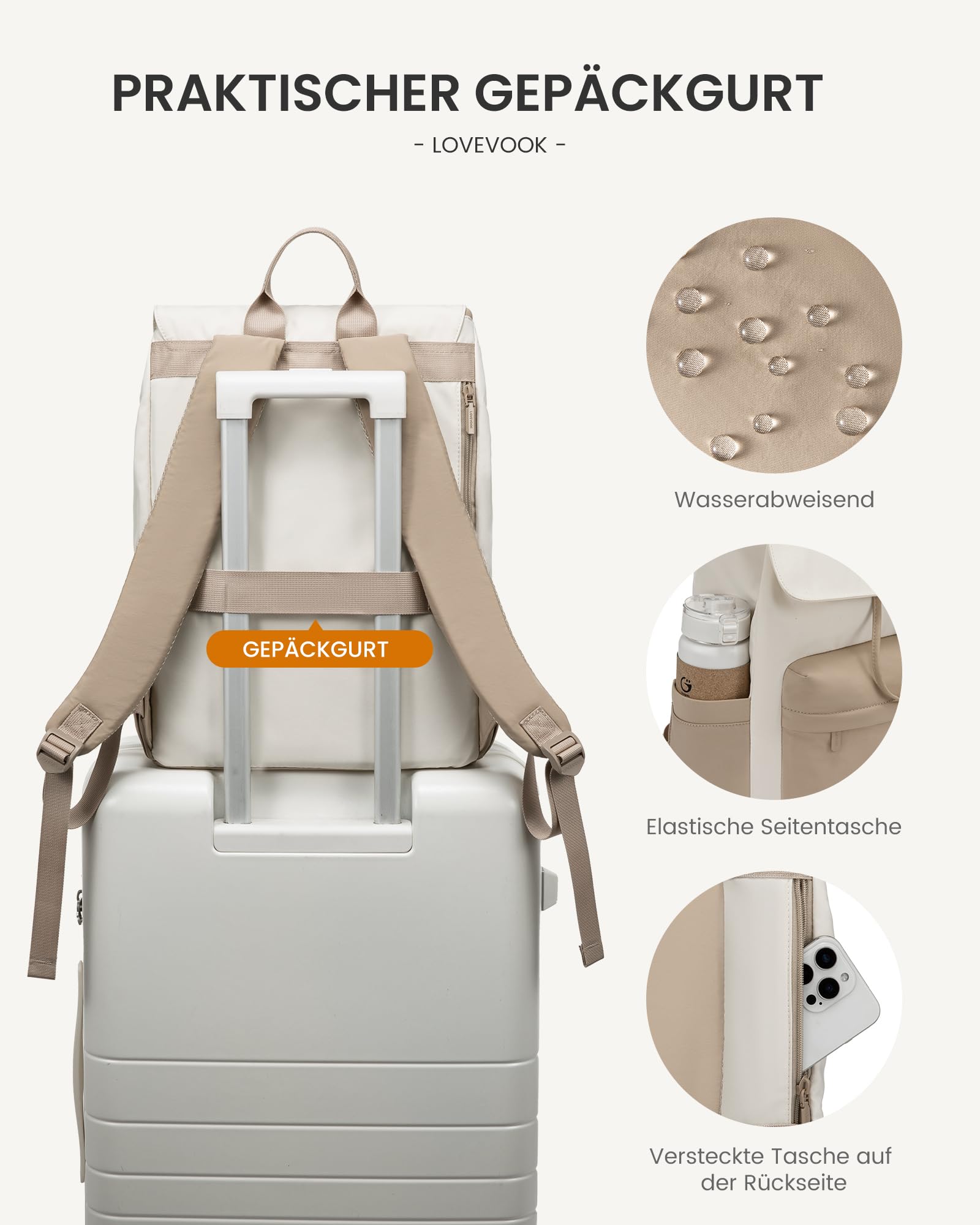 LOVEVOOK Rucksack Damen,17.3 Zoll Laptop Schulrucksack Teenager Wasserdicht Mädchen Leichter Schultasche Backpack mit Laptopfach Women Tagesrucksäcke Casual Daypacks für Uni Schule Reise Arbeit