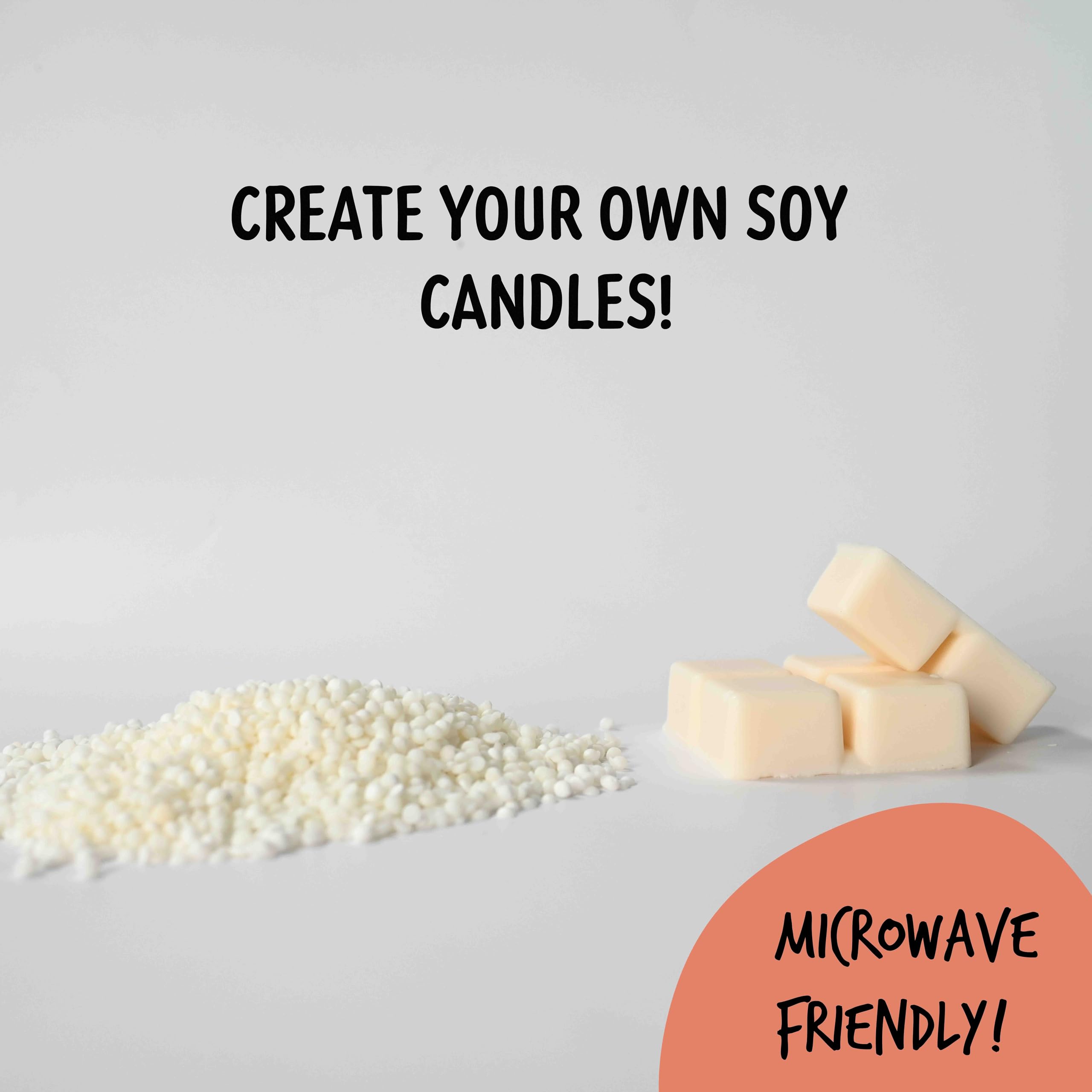 American Soy Organics Koraliki woskowe z filarem sojowym Freedom, 0,5 kg do produkcji świec, nadają się do kuchenki mikrofalowej – wysokiej jakości materiały do produkcji świec sojowych
