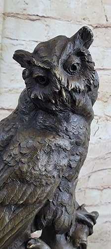 Miniatura 6 de Classy Bronze - Figura de bronce con diseño de búho firmado de Milo sobre base de mármol rosa, decoración hecha a mano