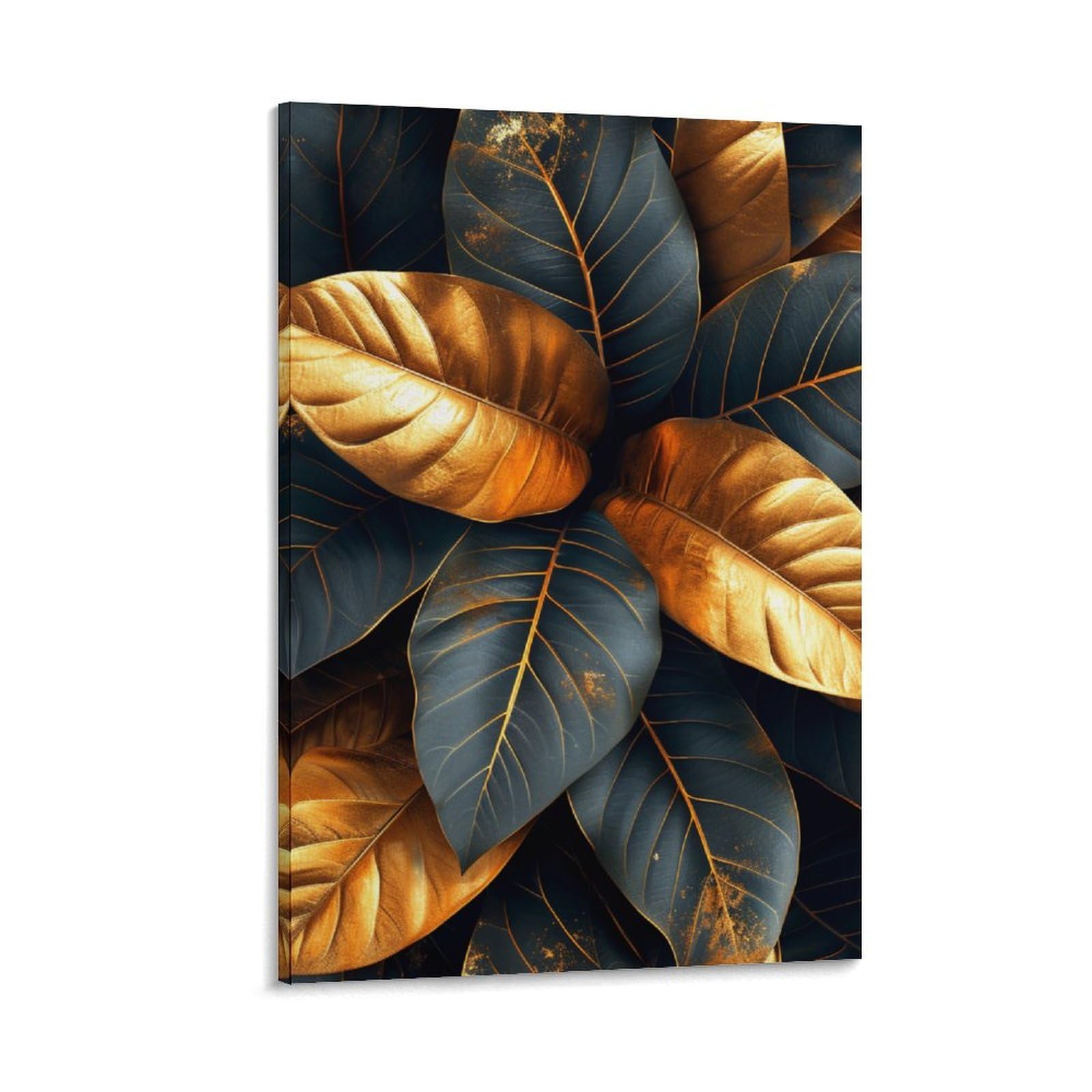 DHBANEIOK Golden Leaves Art - The Canvas Prints of Reproduction Artwork Pictures on Canvas Wall Art for Home Office Decorations 16x24inch(40x60cm)